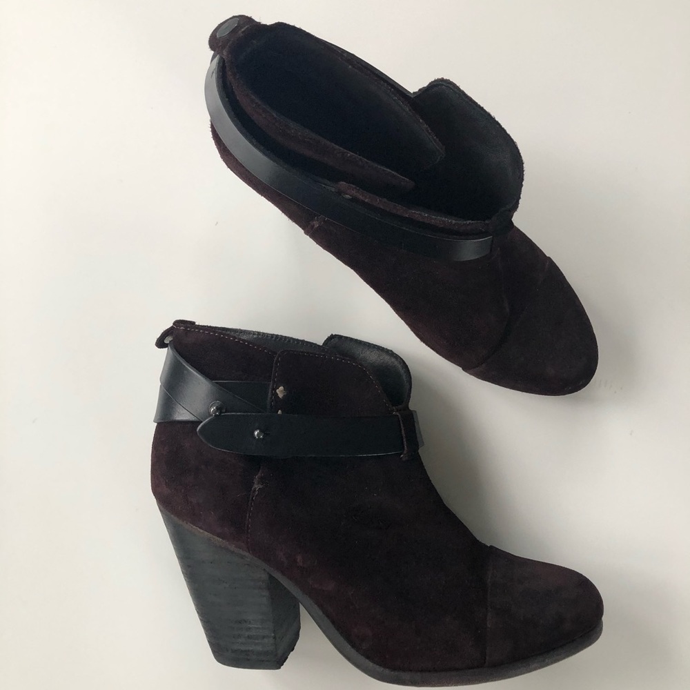 Rag and Bone Women’s Suede Harrow Ankle Booties Buckle Booties Size 37